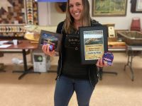 Amanda with her awards